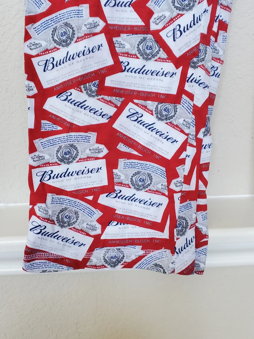 Budweiser Red and White Men's Pajama Pants.  Size Medium